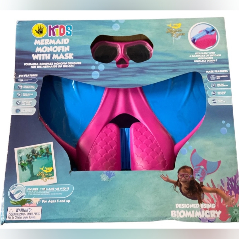 Mermaid fins & goggle set
